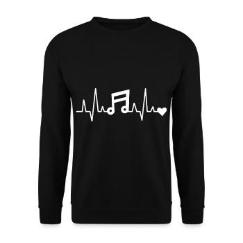 Musik Note Sänger Band Musiker Music Orchester - Unisex Pullover - Schwarz - Vorne - Alina (178cm) & Michal (187cm)