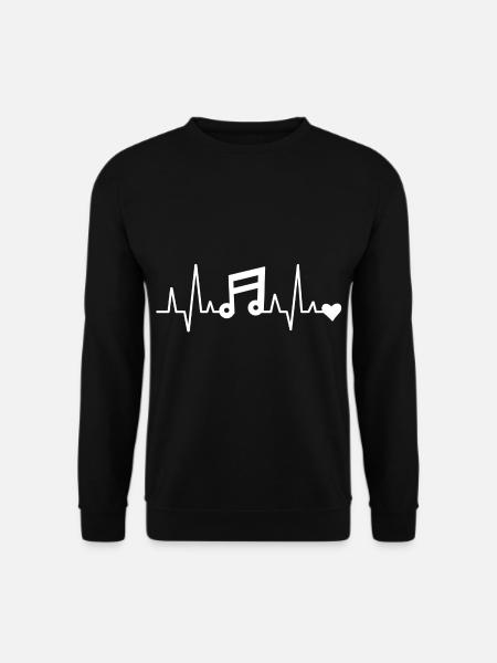 Musik Note Sänger Band Musiker Music Orchester - Unisex Pullover - Schwarz