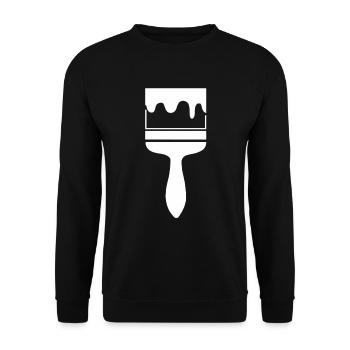 Pinsel Malen Maler und Lackierer Streichen - Unisex Pullover - Schwarz - Vorne - Alina (178cm) & Michal (187cm)