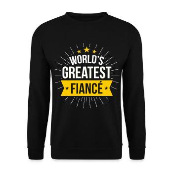 Worlds greatest Fiancé - Unisex Sweatshirt - black - Front - Alina (178cm) & Michal (187cm)