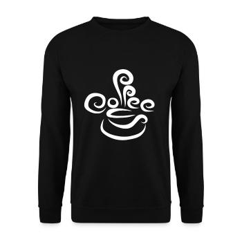 Coffee Caffeine Coffee Bean Gift Coffee Cup - Unisex Sweatshirt - black - Front - Alina (178cm) & Michal (187cm)