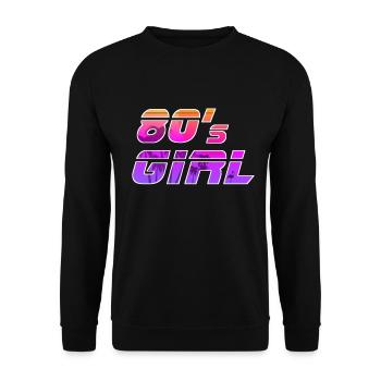 80s girl - Unisex Sweatshirt - black - Front - Alina (178cm) & Michal (187cm)