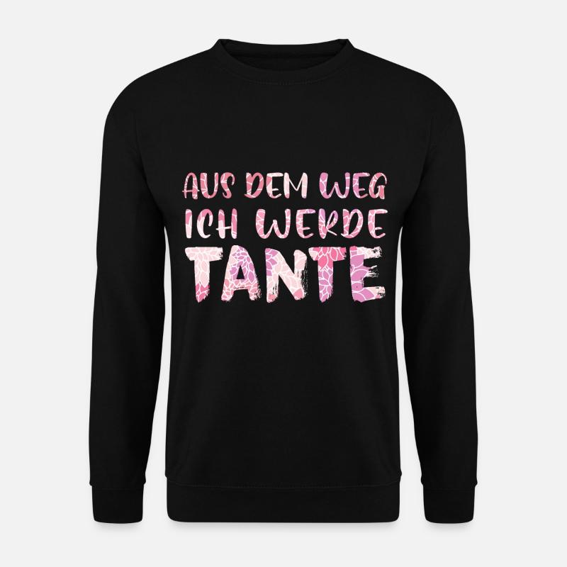 Tante ich werde Tante - Unisex Pullover - Schwarz