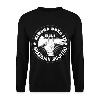 Brazilian Jiu-Jitsu Kimura - Unisex Pullover - Schwarz - Vorne - Alina (178cm) & Michal (187cm)