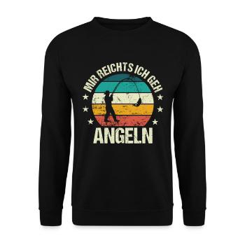 Pour moi, je vais pêcher pêche - Sweat-shirt Unisexe - noir - Devant - Alina (178cm) & Michal (187cm)
