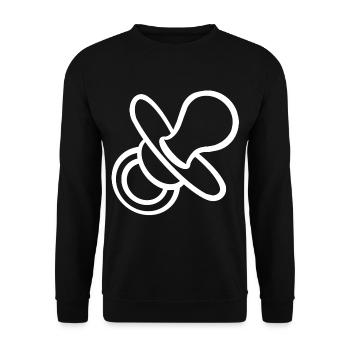 sucettes cadeau bébé bébé bébé - Sweat-shirt Unisexe - noir - Devant - Alina (178cm) & Michal (187cm)