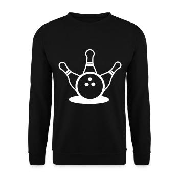 Bowling Bowling Boule de Bowling Bowling - Sweat-shirt Unisexe - noir - Devant - Alina (178cm) & Michal (187cm)