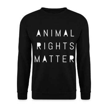 Animal Rights Matter Vegan Plant Based - Unisex Pullover - Schwarz - Vorne - Alina (178cm) & Michal (187cm)