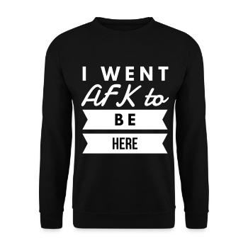 Ich ging AFK hier Gamer Gaming sein - Unisex Pullover - Schwarz - Vorne - Alina (178cm) & Michal (187cm)