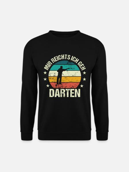 Mir Reichts Ich Geh Darten Dartspieler Darts - Unisex Pullover - Schwarz