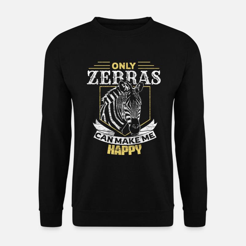Zebra Steppe Animal - Unisex Sweatshirt - black