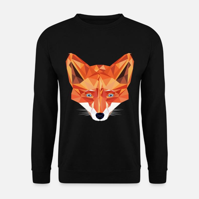 Fuchs Tier Abstrakt - Unisex Pullover - Schwarz