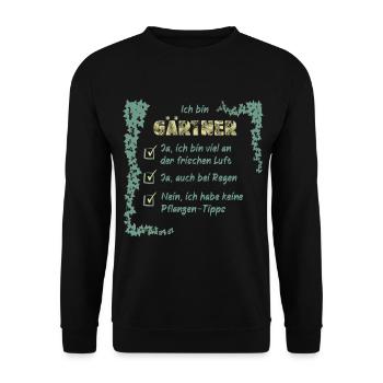 Gärtner - Unisex Pullover - Schwarz - Vorne - Alina (178cm) & Michal (187cm)