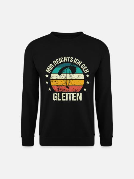 Gleitschirmfliegen Gleiten Paragleiten Gleitsegeln - Unisex Pullover - Schwarz