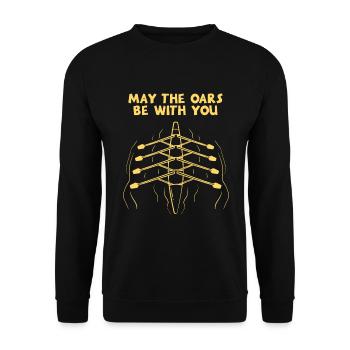 Rowing Rowing Sport - Unisex Sweatshirt - black - Front - Alina (178cm) & Michal (187cm)