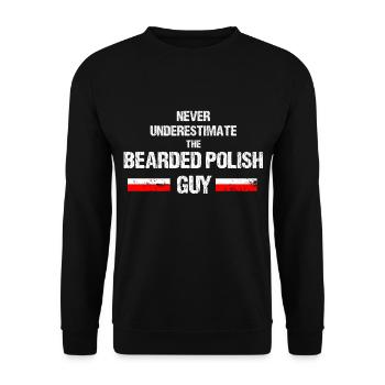 bearded polish - Unisex Pullover - Schwarz - Vorne - Alina (178cm) & Michal (187cm)