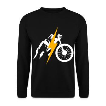 eBike Blitz Mountain Mountain Downhill Trekking - Unisex Sweatshirt - black - Front - Alina (178cm) & Michal (187cm)