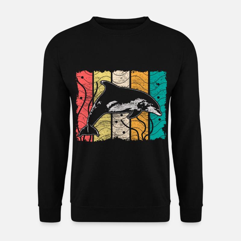 Delfin Tauchen Geschenkidee - Unisex Pullover - Schwarz