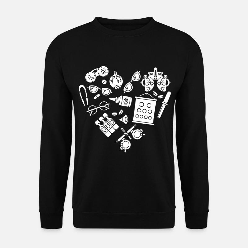 Augenoptiker Optiker Augenarzt Herz - Unisex Pullover - Schwarz