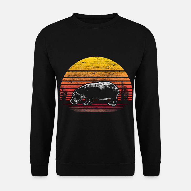 Hippo - Unisex Pullover - Schwarz