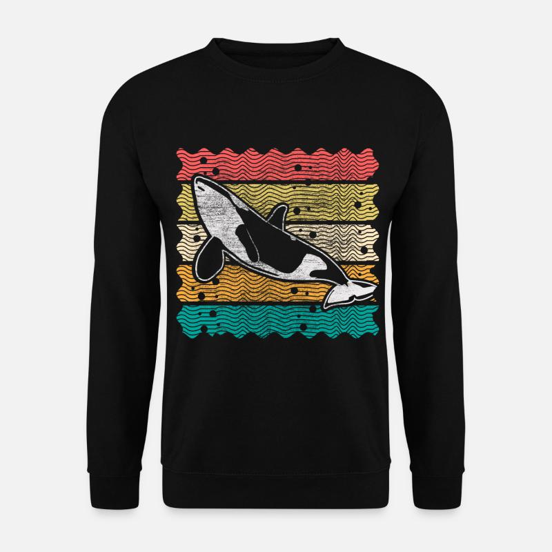 Orca Wal Weltmeer Geschenkidee - Unisex Pullover - Schwarz