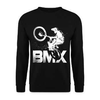 BMX freestyle lifestyle Geschenk Junge - Unisex Pullover - Schwarz - Vorne - Alina (178cm) & Michal (187cm)