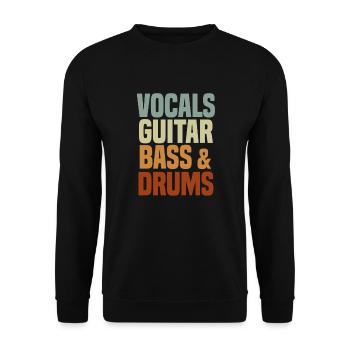 Groupe de rock retro - Sweat-shirt Unisexe - noir - Devant - Alina (178cm) & Michal (187cm)