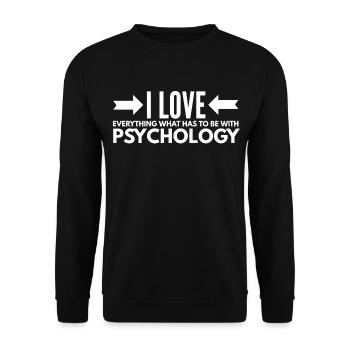 psychology - Unisex Sweatshirt - black - Front - Alina (178cm) & Michal (187cm)