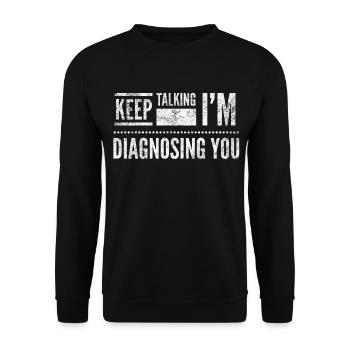 Psychologie Thérapeute - Sweat-shirt Unisexe - noir - Devant - Alina (178cm) & Michal (187cm)
