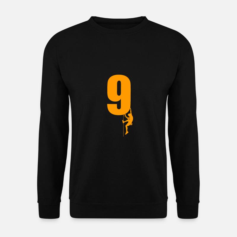 9. Geburtstag Kletterjunge Geschenk 9 Jahre alt Klettern - Unisex Pullover - Schwarz