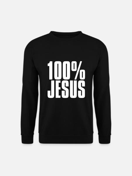 100% JÉSUS - Sweat-shirt Unisexe - noir