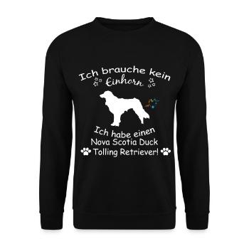 Nova Scotia Duck Tolling Retriever - Unisex Pullover - Schwarz - Vorne - Alina (178cm) & Michal (187cm)