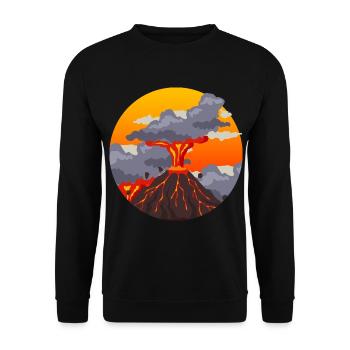 Vulkan - Unisex Pullover - Schwarz - Vorne - Alina (178cm) & Michal (187cm)