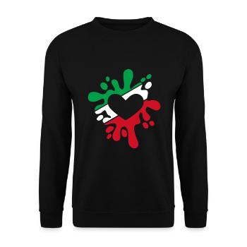 Iran symbol flag stain colors gift - Unisex Sweatshirt - black - Front - Alina (178cm) & Michal (187cm)