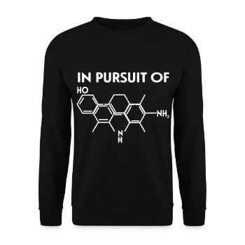 Streben nach Glück Molekül Chemie Atome Glücklich - Unisex Pullover - Schwarz - Vorne - Alina (178cm) & Michal (187cm)
