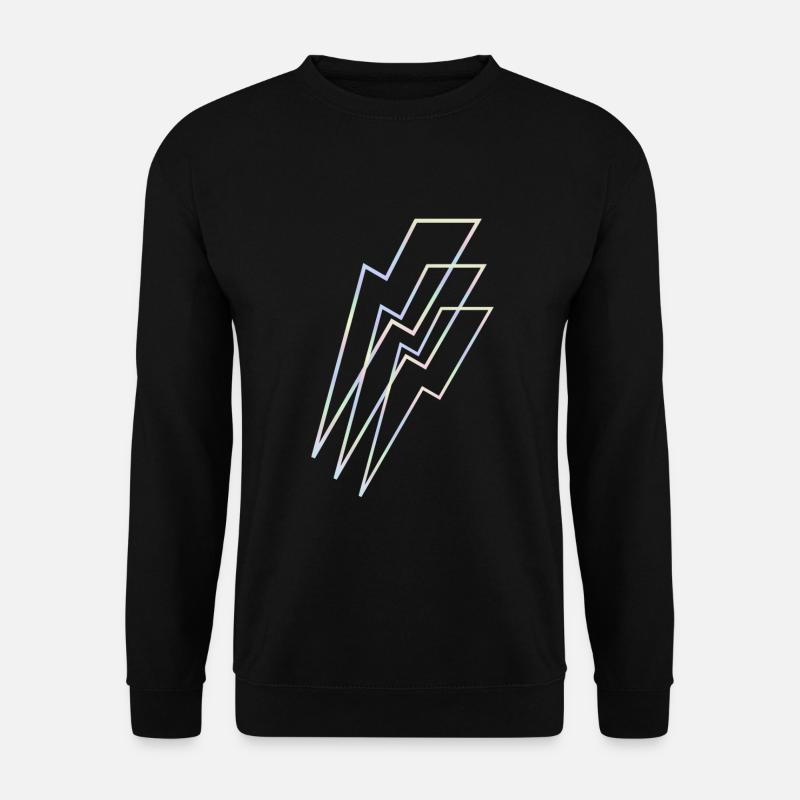 Blitz holographisch - Unisex Pullover - Schwarz