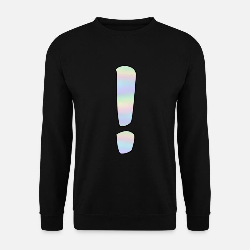 Holographisches Ausrufezeichen - Unisex Pullover - Schwarz