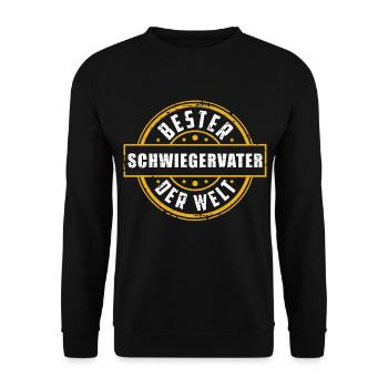 Schwiegervater Coole Bester Spruch Geschenkidee - Unisex Pullover - Schwarz - Vorne - Alina (178cm) & Michal (187cm)