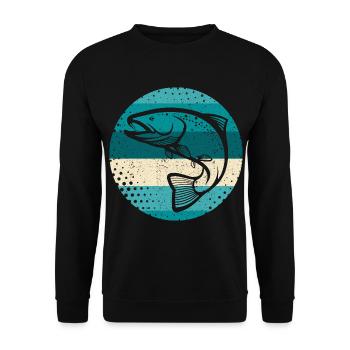 Pêche pêche pêche à la truite pêche - Sweat-shirt Unisexe - noir - Devant - Alina (178cm) & Michal (187cm)
