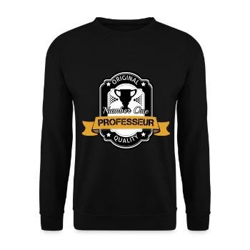 Professeur number one original cadeau - Sweat-shirt Unisexe - noir - Devant - Alina (178cm) & Michal (187cm)