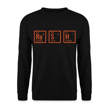 Chemise parfaite pour les étudiants en chem "RUSH - Sweat-shirt Unisexe - noir - Devant - Alina (178cm) & Michal (187cm)