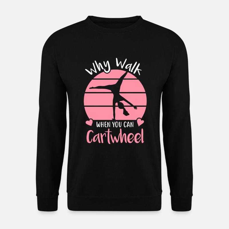 Gymnastik Mädchen Turnen Radschlag - Unisex Pullover - Schwarz