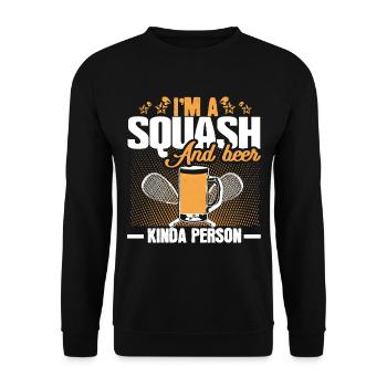 Squash Squash Ball Tournament - Unisex Sweatshirt - black - Front - Alina (178cm) & Michal (187cm)