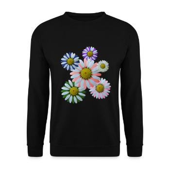 Flower, flower tendril, flowers, floral, flower, floral - Unisex Sweatshirt - black - Front - Alina (178cm) & Michal (187cm)