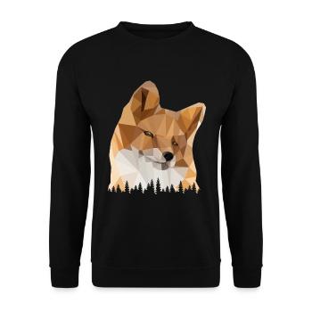 Wald Schlau Waldtiere - Unisex Pullover - Schwarz - Vorne - Alina (178cm) & Michal (187cm)