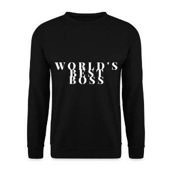 Bester Boss der Welt - Unisex Pullover - Schwarz - Vorne - Alina (178cm) & Michal (187cm)