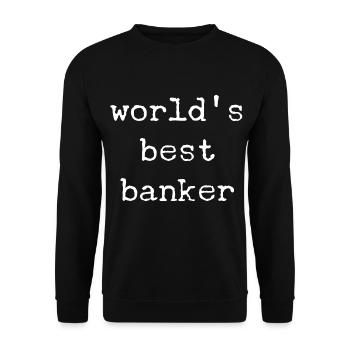 Bester Banker der Welt - Unisex Pullover - Schwarz - Vorne - Alina (178cm) & Michal (187cm)