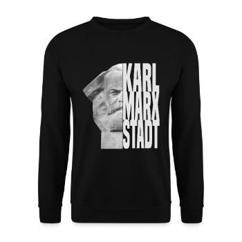 karl marx stadt chemnitz - Unisex Pullover - Schwarz - Vorne - Alina (178cm) & Michal (187cm)