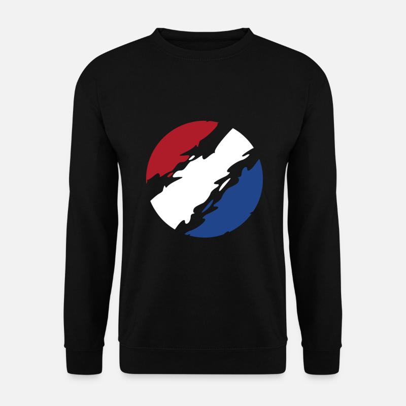 Netherlands Flag Flag Circle - Unisex Sweatshirt - black