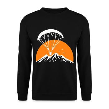 Paramotoring Rétro Design - Sweat-shirt Unisexe - noir - Devant - Alina (178cm) & Michal (187cm)